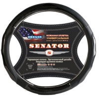Оплетка на руль SENATOR Oregon 37-39см черный/дерево