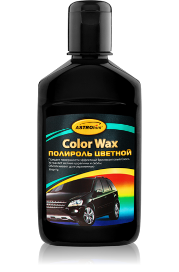 Полироль кузова Astrohim Color Wax черная 250мл (АС-281)