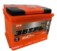 АКБ ЗВЕРЬ EFB 60 А/ч обратная полярность